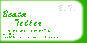 beata teller business card